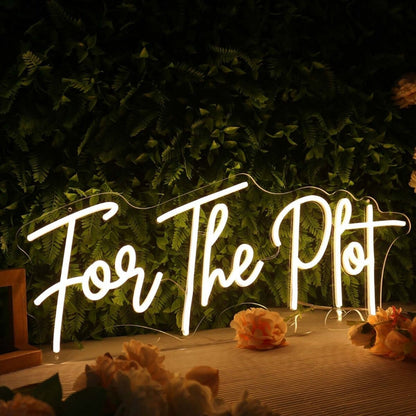 For The Plot Yellow Led Neon Sign - Shineneon