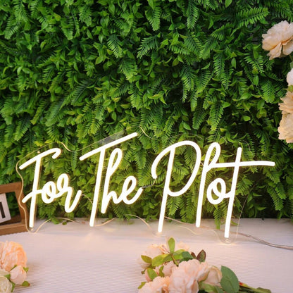 For The Plot Yellow Led Neon Sign - Shineneon