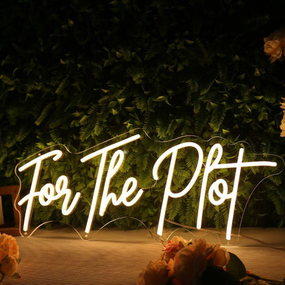 For The Plot Yellow Led Neon Sign - Shineneon