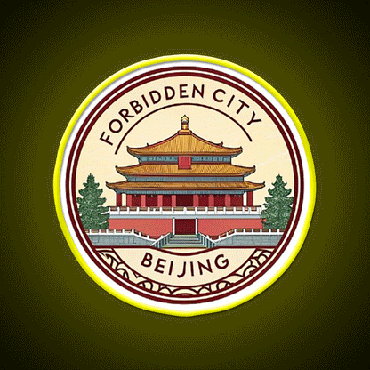 Forbidden City Beijing Asian Cultural Led Neon Sign Rgb Color - Custom LED neon sign front view