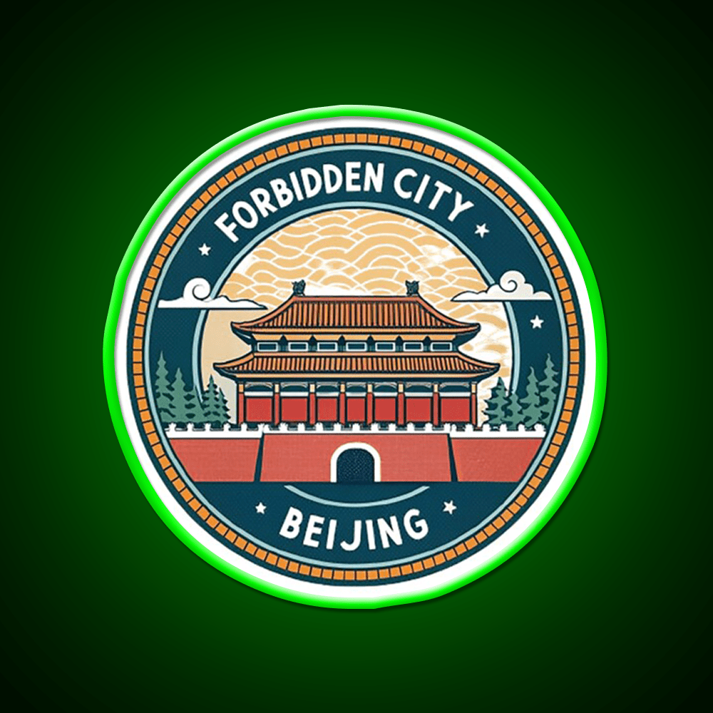 Forbidden City Beijing Asian Cultural Led Neon Sign Wall Art Rgb Color - Shineneon