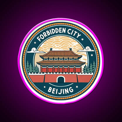 Forbidden City Beijing Asian Cultural Led Neon Sign Wall Art Rgb Color - Shineneon