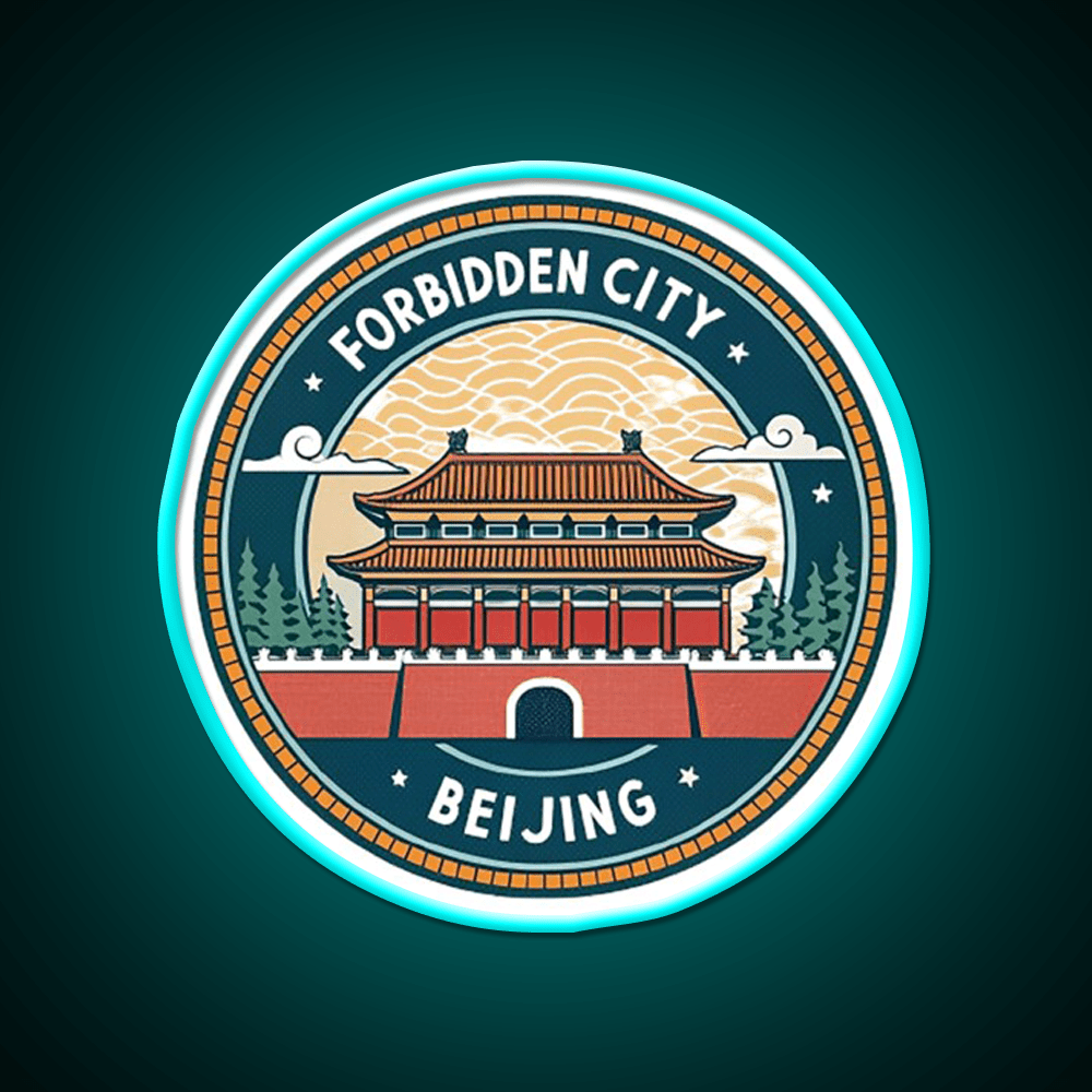 Forbidden City Beijing Asian Cultural Led Neon Sign Wall Art Rgb Color - Shineneon
