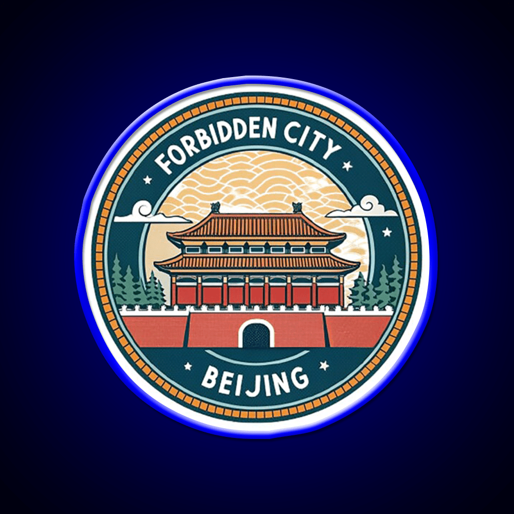 Forbidden City Beijing Asian Cultural Led Neon Sign Wall Art Rgb Color - Shineneon