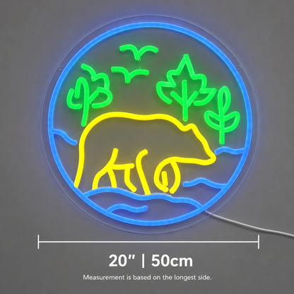 Forest Bear Lodge Neon Sign LED Neon Sign size image
