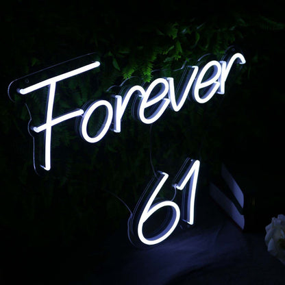 Forever 61 White Neon Sign | Shineneon