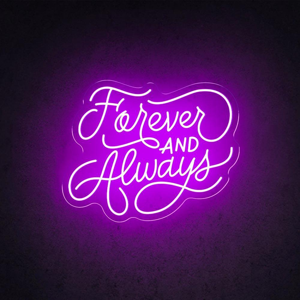 Forever And Always Handwritten Led Neon Sign Wedding Home Decor | Shineneon