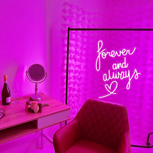 Forever And Always Heart Neon Signs Neon Lights Led Business Sign