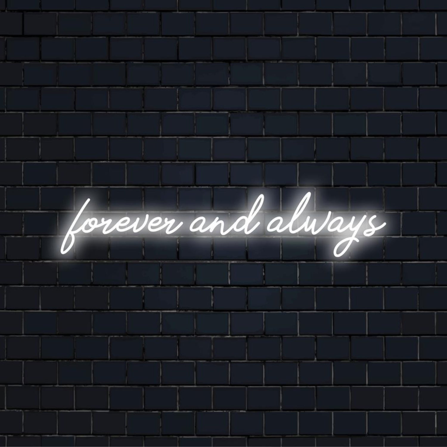 Forever And Always White Curved Led Neon Sign For Romantic Wedding Cafe Decor | Shineneon