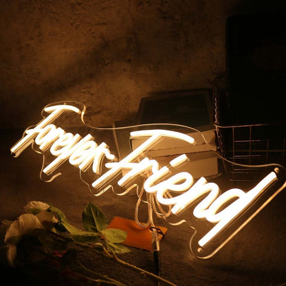 Forever Friend Yellow Led Neon Sign - Shineneon