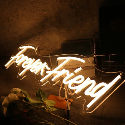 Forever Friend Yellow Led Neon Sign | Shineneon