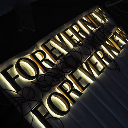 Forever New 3D Backlit Letters Business Metal Led Sign - Shineneon
