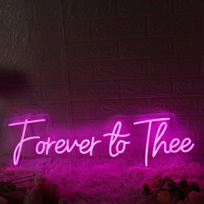 Forever To Thee Pink Led Neon Sign | Shineneon