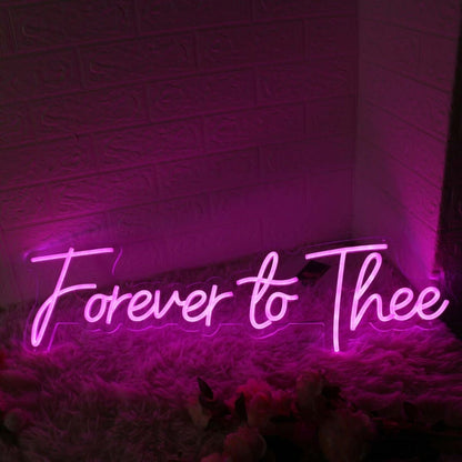 Forever To Thee Pink Led Neon Sign - Shineneon