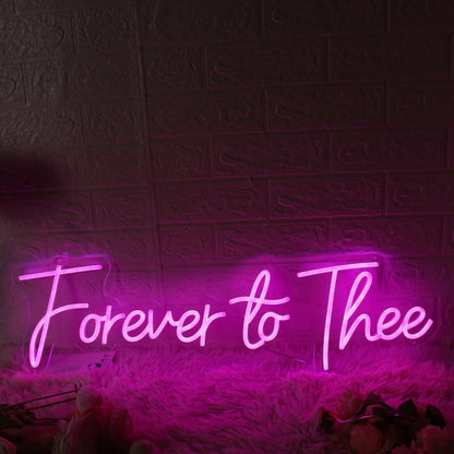 Forever To Thee Pink Led Neon Sign - Shineneon