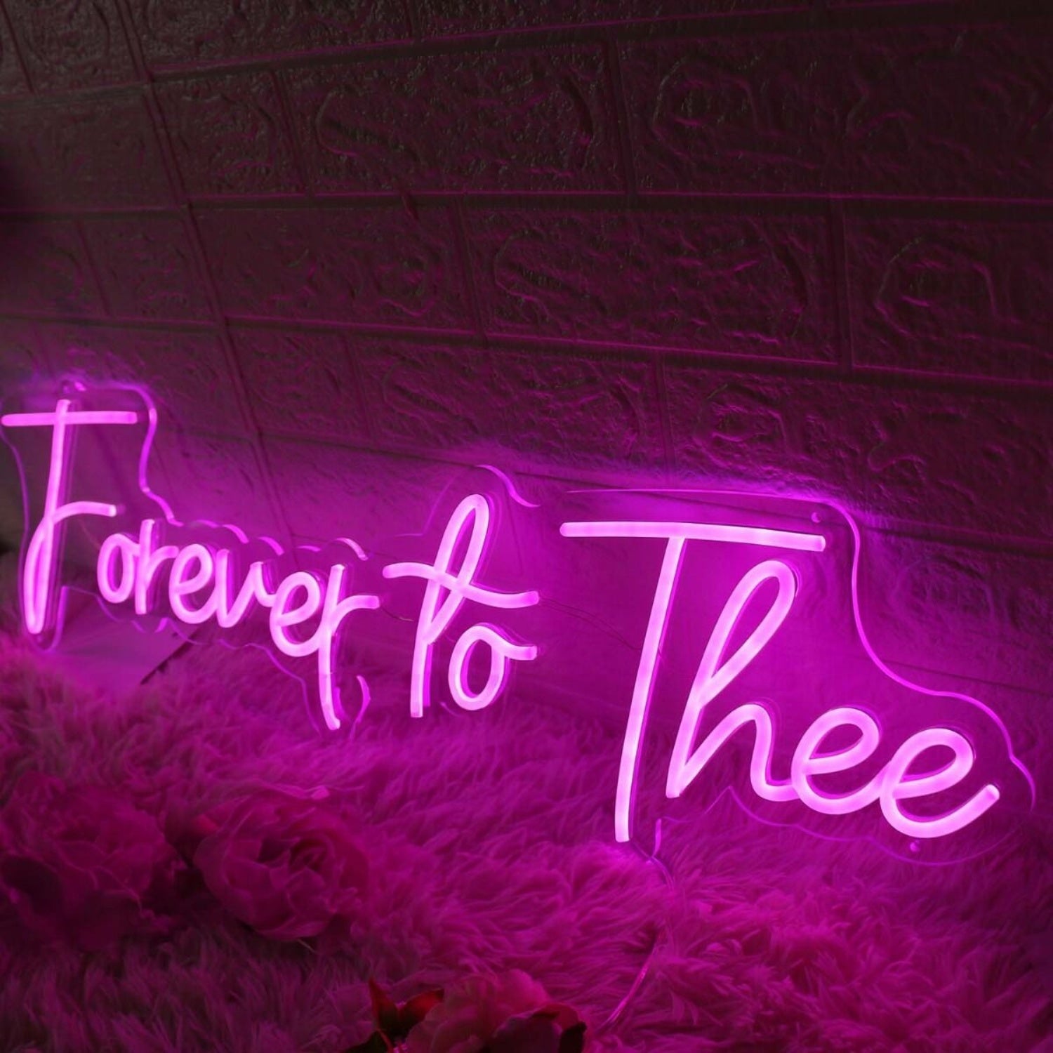 Forever To Thee Pink Led Neon Sign - Shineneon