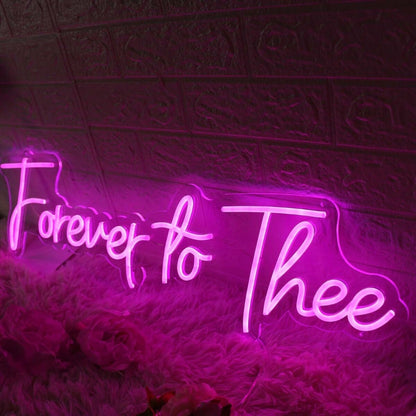 Forever To Thee Pink Led Neon Sign - Shineneon