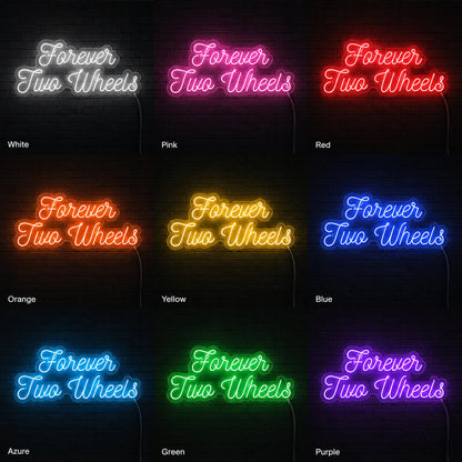 Forever Two Wheels Neon Sign LED Neon Sign color grid