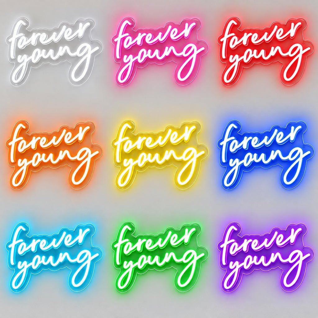 Forever Young Script LED Neon Sign - Shineneon