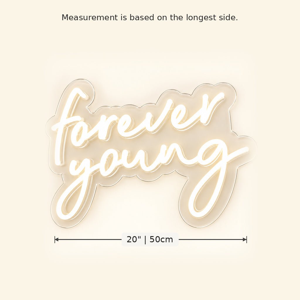 Forever Young Script LED Neon Sign - Shineneon