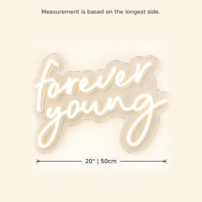 Forever Young Script LED Neon Sign - Shineneon