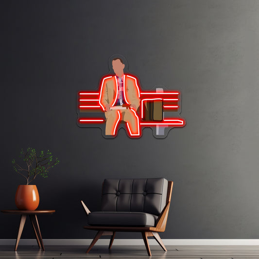 Forrest Gump Artwork Personalized Light Up Sign