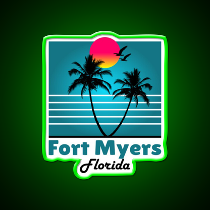 Fort Myers Florida Fl Fort Myers Florida Fl Whiskey Drink Bar Led Neon Sign Rgb Color