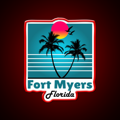 Fort Myers Florida Fl Fort Myers Florida Fl Whiskey Drink Bar Led Neon Sign Rgb Color