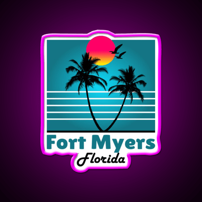 Fort Myers Florida Fl Fort Myers Florida Fl Whiskey Drink Bar Led Neon Sign Rgb Color - Shineneon