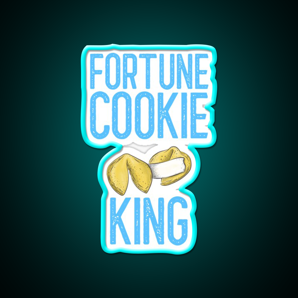 Fortune Cookie King Fortune Cookie Gift Led Neon Sign Chinese Food Rgb Color