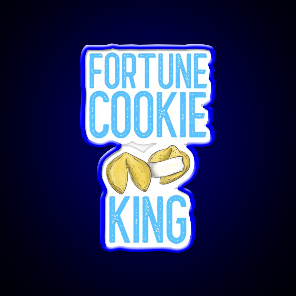 Fortune Cookie King Fortune Cookie Gift Led Neon Sign Chinese Food Rgb Color