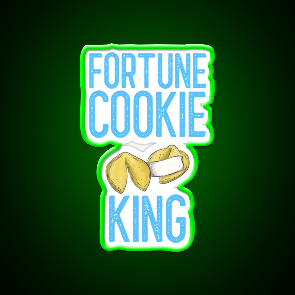 Fortune Cookie King Fortune Cookie Gift Led Neon Sign Chinese Food Rgb Color