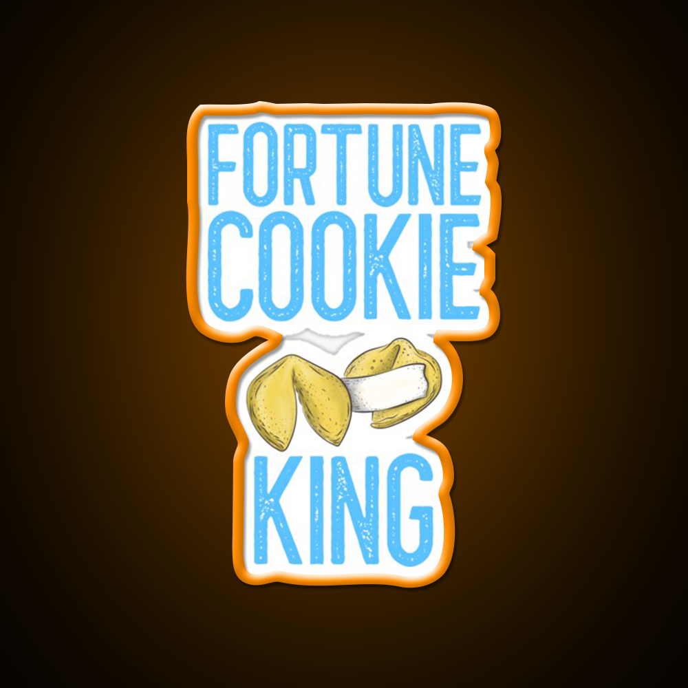 Fortune Cookie King Fortune Cookie Gift Led Neon Sign Chinese Food Rgb Color