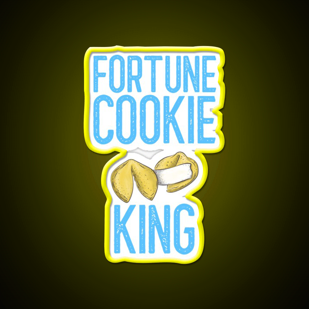 Fortune Cookie King Fortune Cookie Gift Led Neon Sign Chinese Food Rgb Color