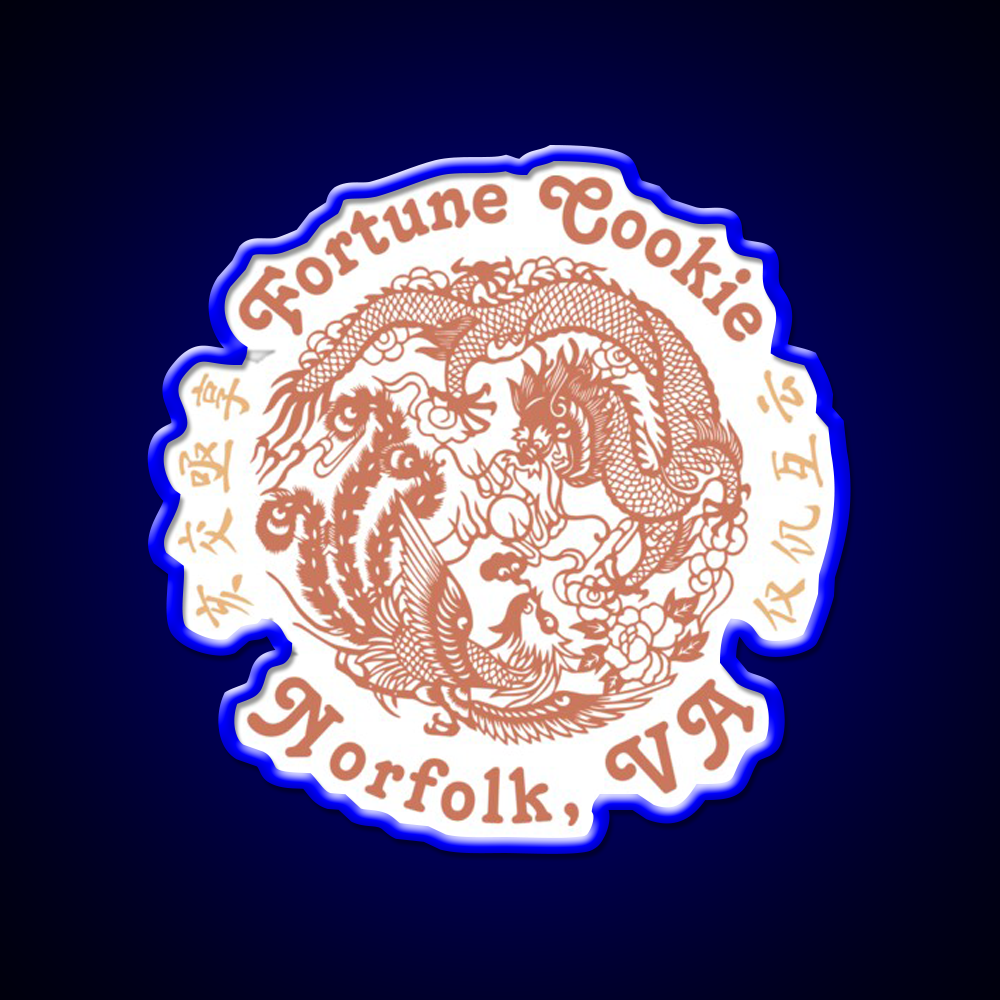 Fortune Cookie Norfolk Virginia Led Neon Sign Chinese Food Rgb Color