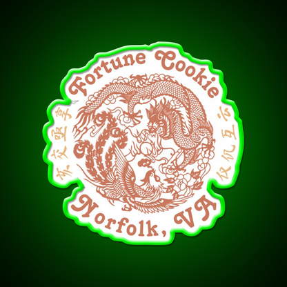 Fortune Cookie Norfolk Virginia Led Neon Sign Chinese Food Rgb Color