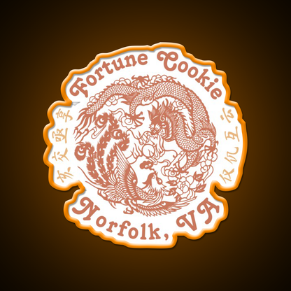 Fortune Cookie Norfolk Virginia Led Neon Sign Chinese Food Rgb Color