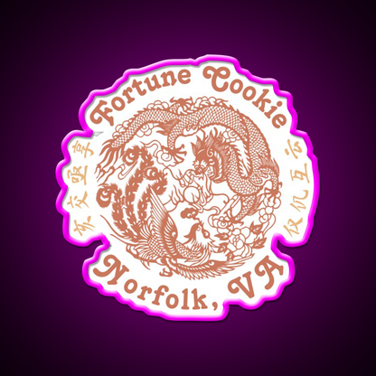 Fortune Cookie Norfolk Virginia Led Neon Sign Chinese Food Rgb Color