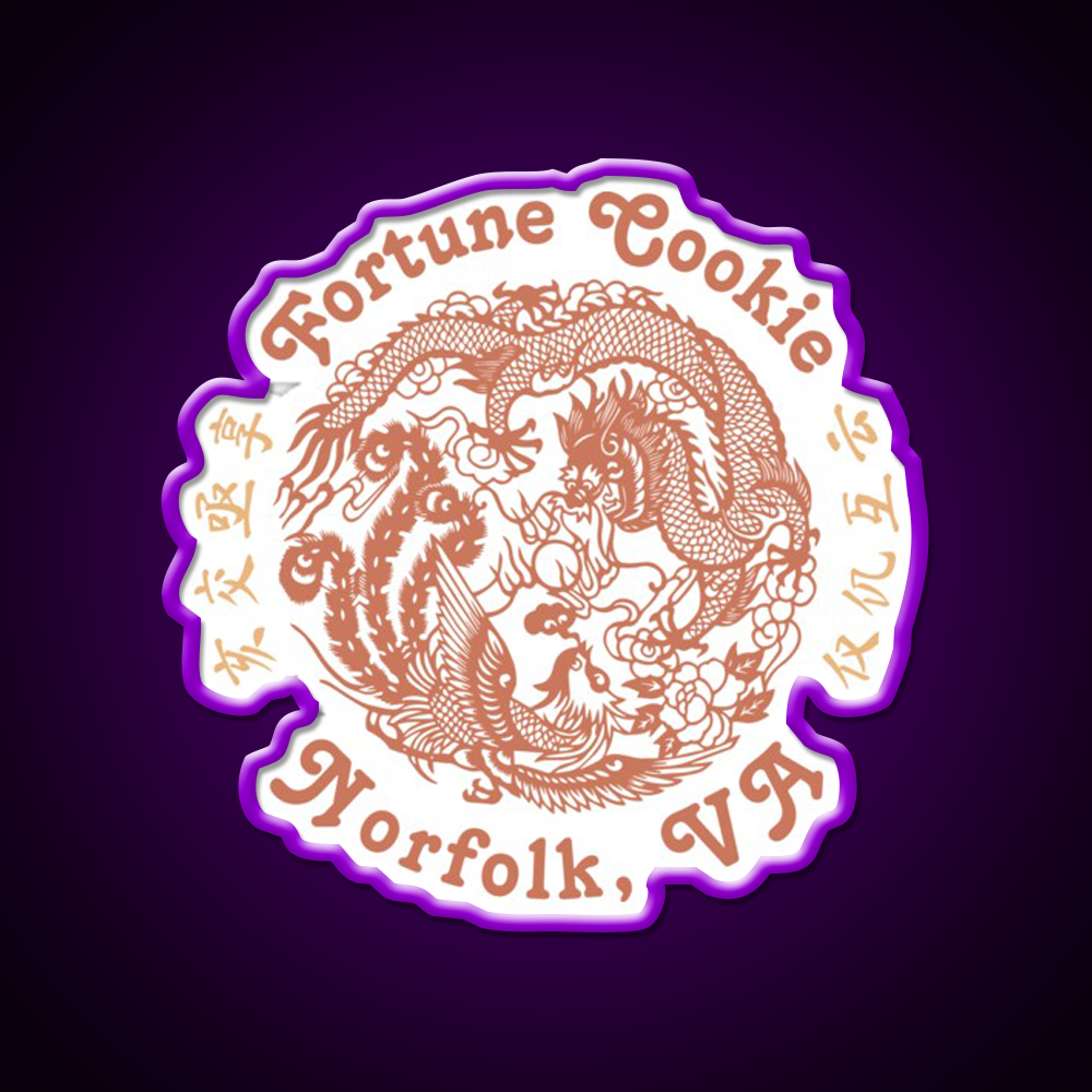 Fortune Cookie Norfolk Virginia Led Neon Sign Chinese Food Rgb Color