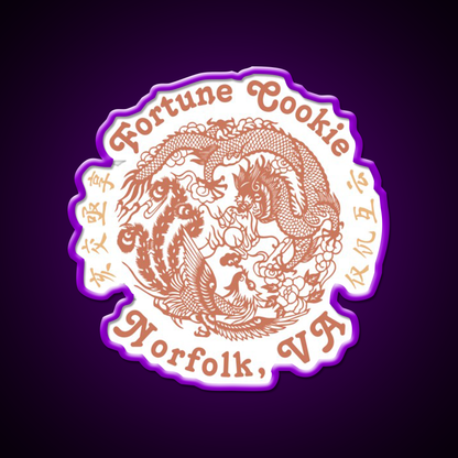 Fortune Cookie Norfolk Virginia Led Neon Sign Chinese Food Rgb Color