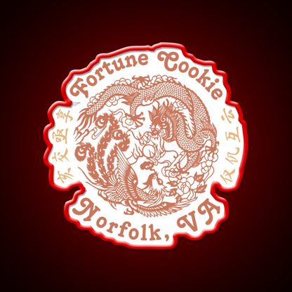 Fortune Cookie Norfolk Virginia Led Neon Sign Chinese Food Rgb Color