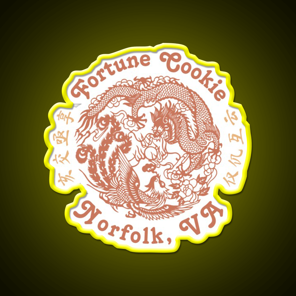 Fortune Cookie Norfolk Virginia Led Neon Sign Chinese Food Rgb Color - Shineneon