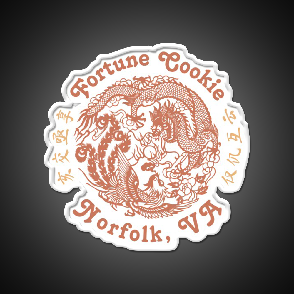 Fortune Cookie Norfolk Virginia Led Neon Sign Chinese Food Rgb Color