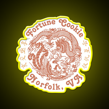 Fortune Cookie Norfolk Virginia Led Neon Sign Chinese Food Rgb Color