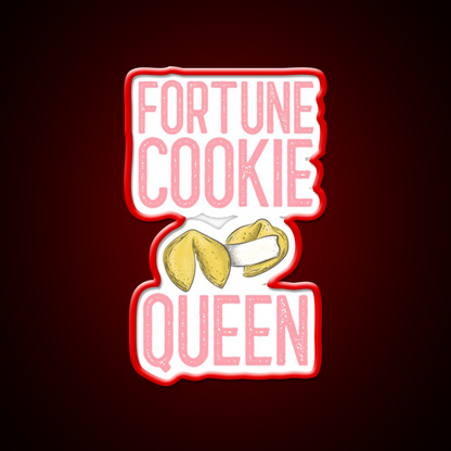Fortune Cookie Queen Fortune Cookie Gift Led Neon Sign Chinese Food Rgb Color