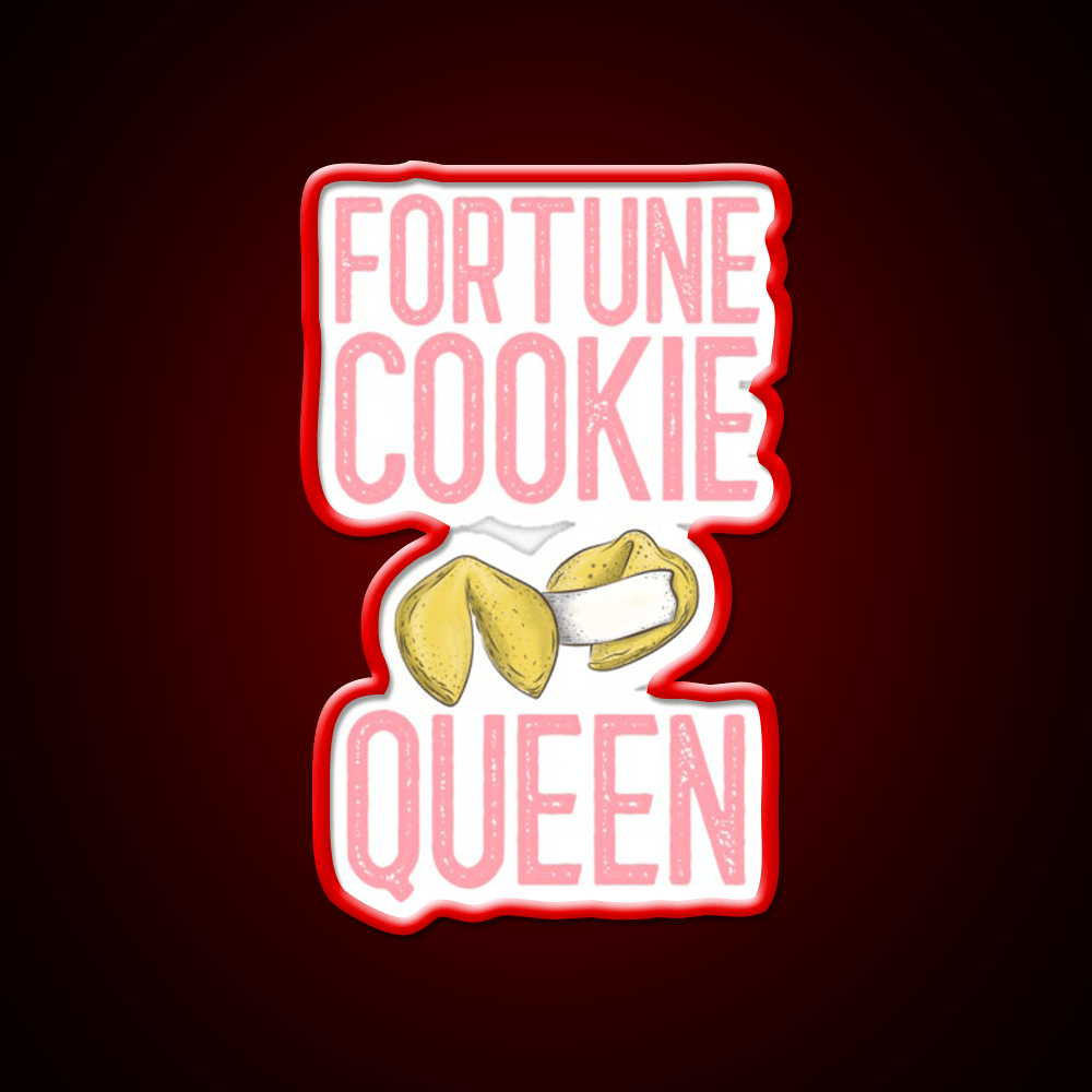 Fortune Cookie Queen Fortune Cookie Gift Led Neon Sign Chinese Food Rgb Color - Shineneon