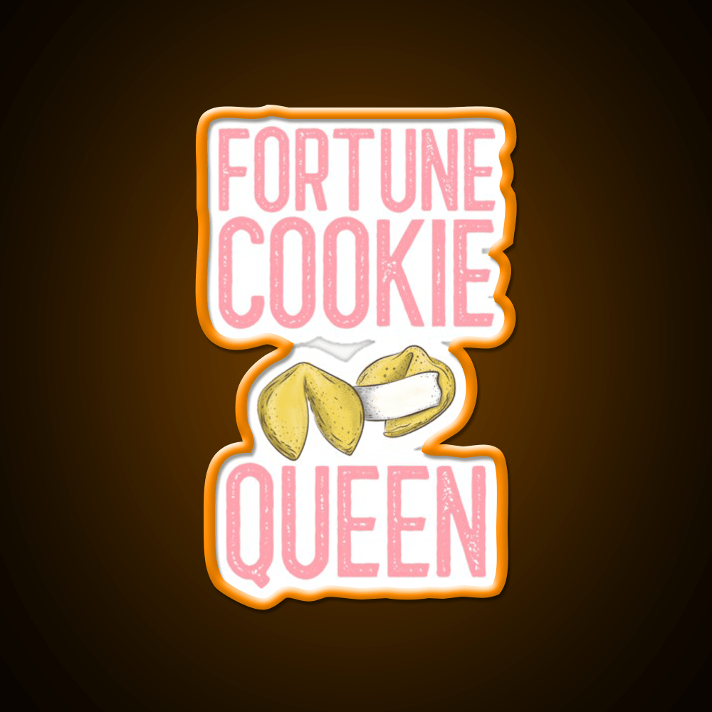 Fortune Cookie Queen Fortune Cookie Gift Led Neon Sign Chinese Food Rgb Color - Shineneon