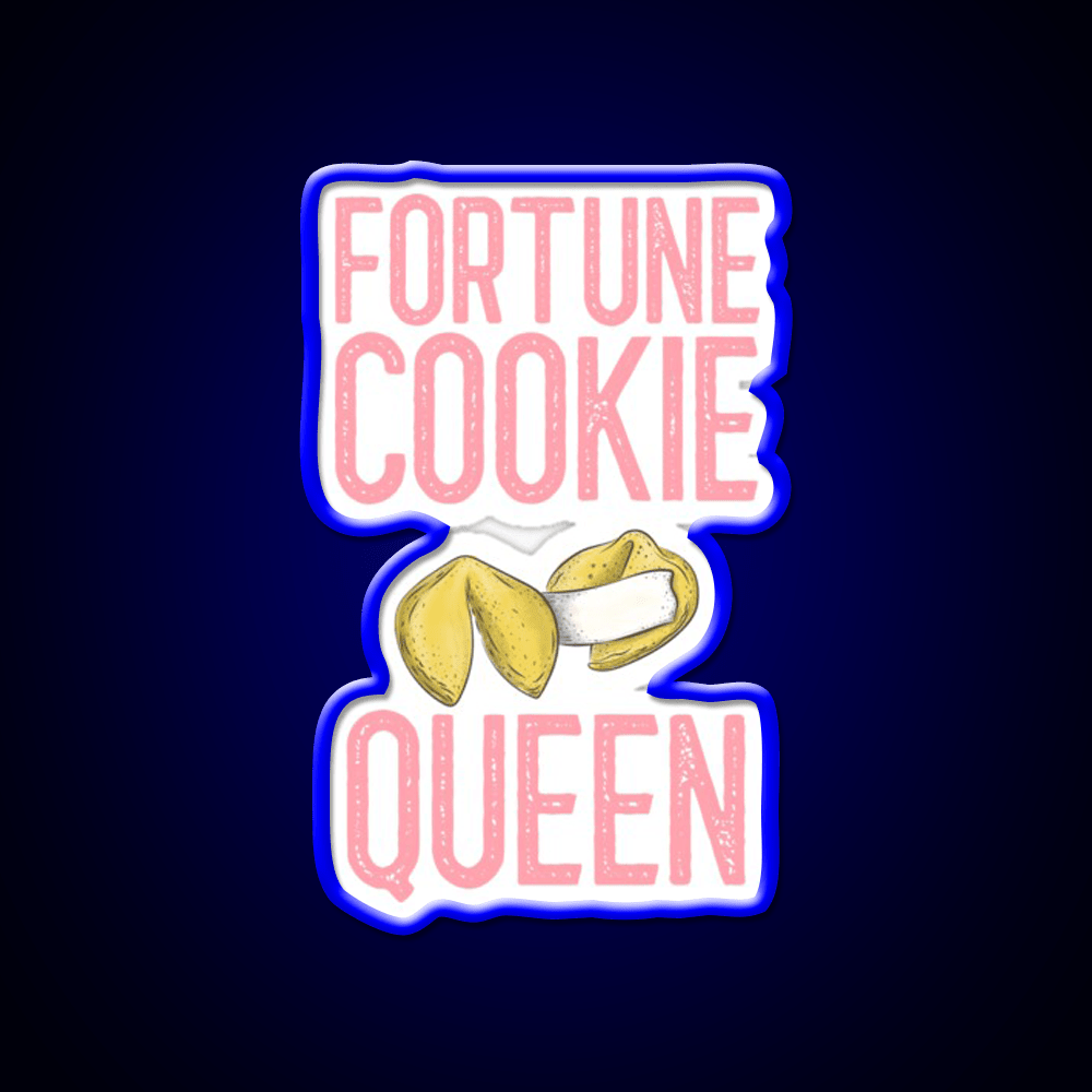 Fortune Cookie Queen Fortune Cookie Gift Led Neon Sign Chinese Food Rgb Color - Shineneon