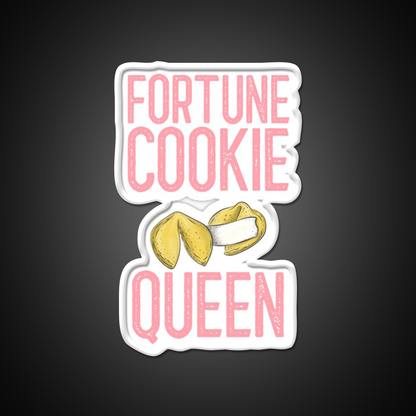 Fortune Cookie Queen Fortune Cookie Gift Led Neon Sign Chinese Food Rgb Color