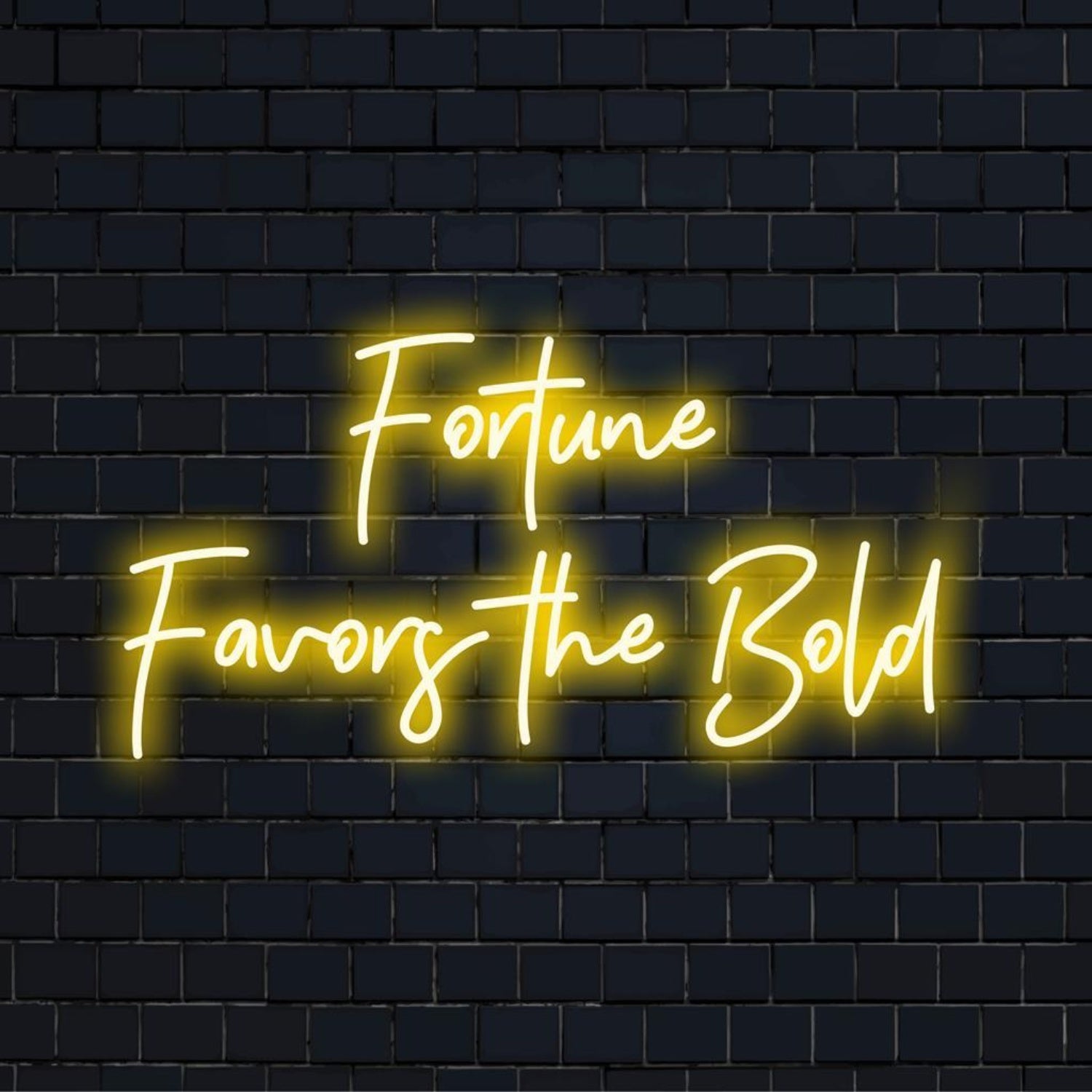 Fortune Favors The Bold Custom Led Neon Sign For Home Studio Cafe Bar | Shineneon